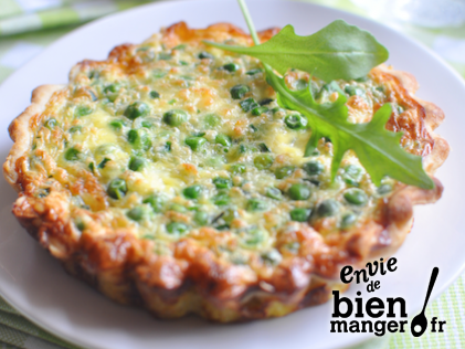 tartelettes aux petits pois et 3 fromages