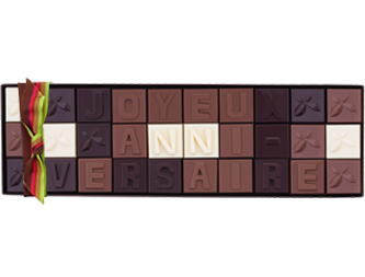 LA bonne idée cadeau : personnalisez votre message en chocolat !